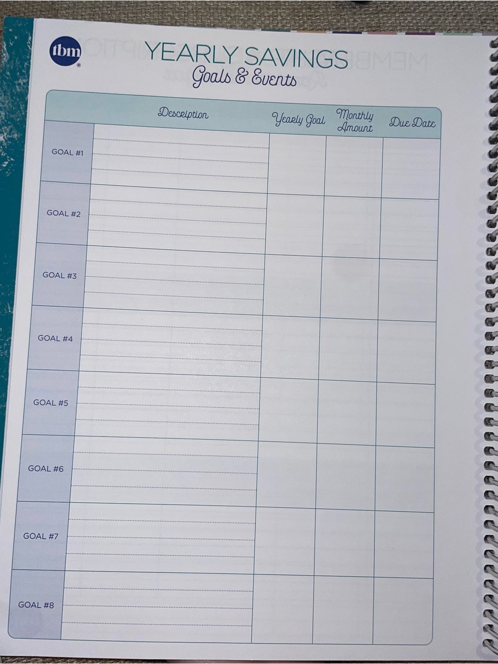 Full size budget by paycheck tbm budget spiral note book - Picture 5 of 15